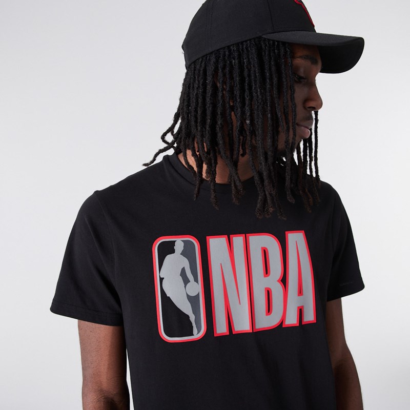 Camiseta New Era NBA Logo Outline Negros | FV6789302