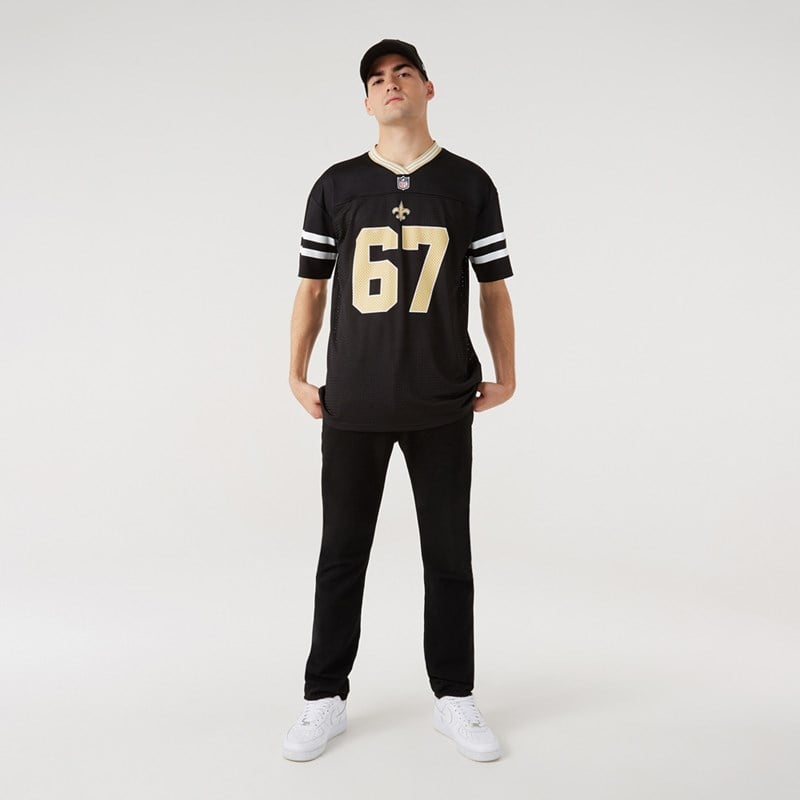 Camiseta New Era New Orleans Saints Oversized Jersey Negros | QN7960432