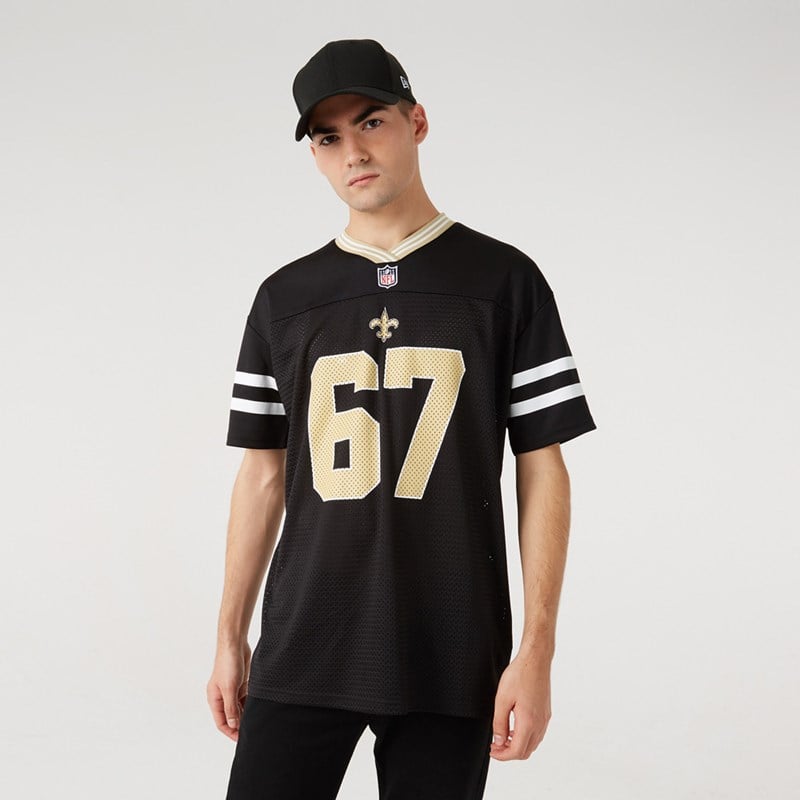 Camiseta New Era New Orleans Saints Oversized Jersey Negros | QN7960432