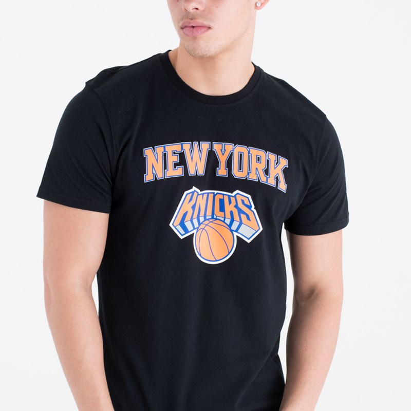 Camiseta New Era New York Knicks Team Logo Negros | QA8347921