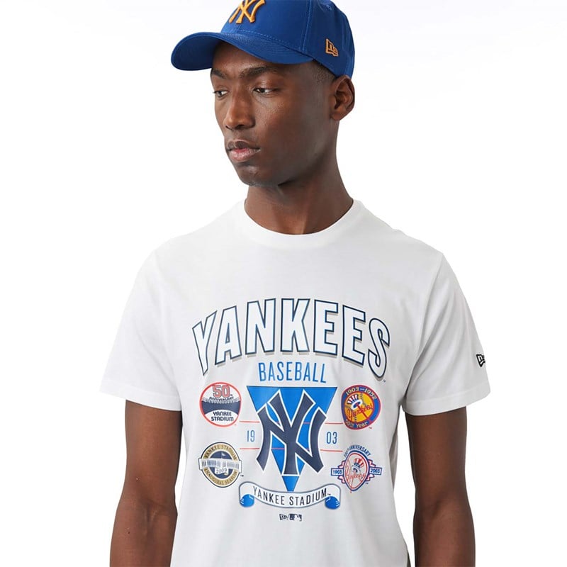 Camiseta New Era New York Yankees Champ Series Blancos | UM8421763