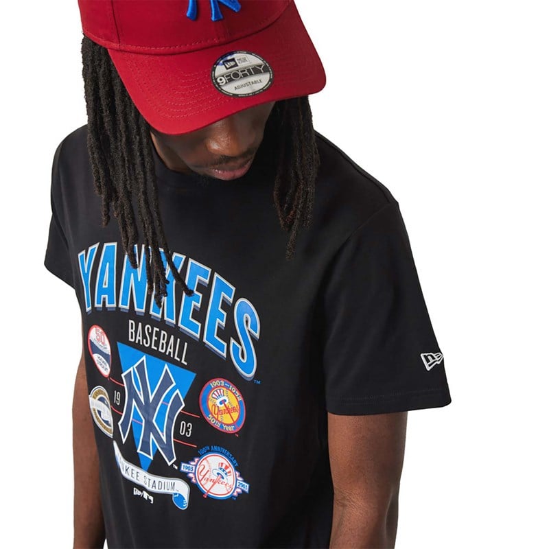 Camiseta New Era New York Yankees Champ Series Negros | VC0841275