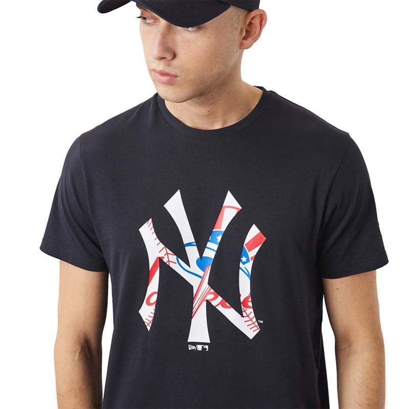 Camiseta New Era New York Yankees Double Logo Azules | CA7512843