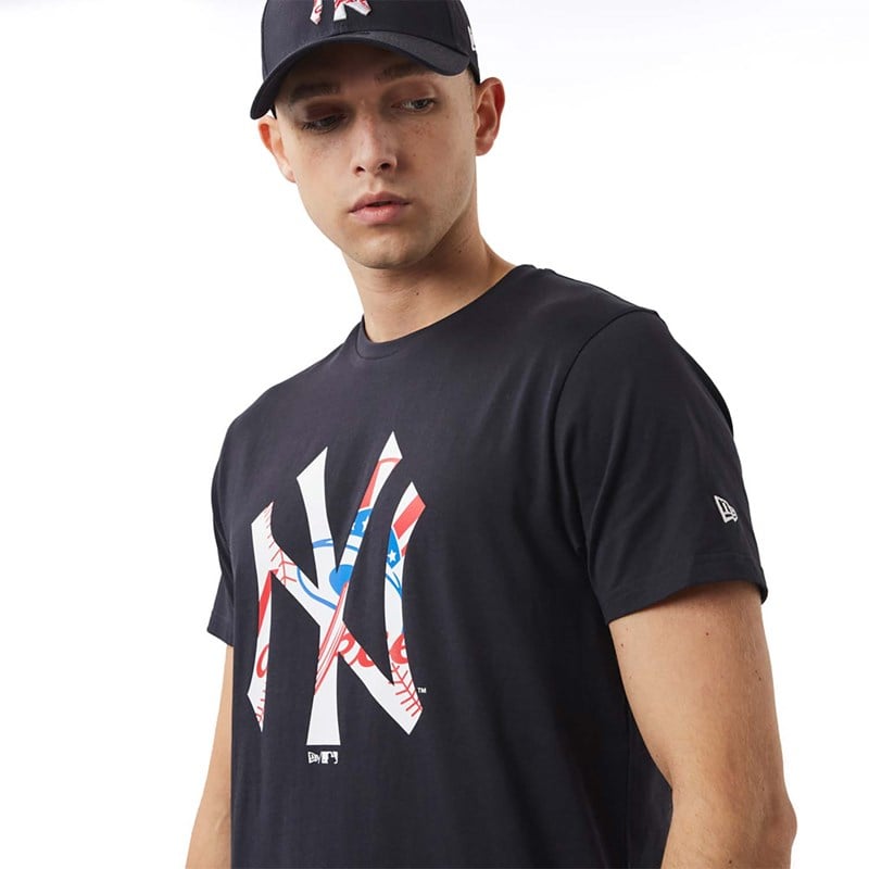 Camiseta New Era New York Yankees Double Logo Azules | CA7512843