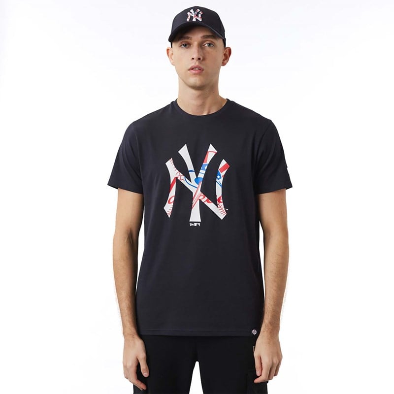 Camiseta New Era New York Yankees Double Logo Azules | CA7512843