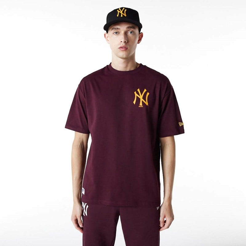 Camiseta New Era New York Yankees Essentials Oversized Morados | WZ7462905