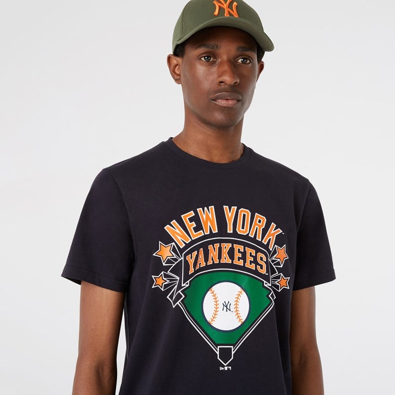 Camiseta New Era New York Yankees Estampados Azules | IS6154937