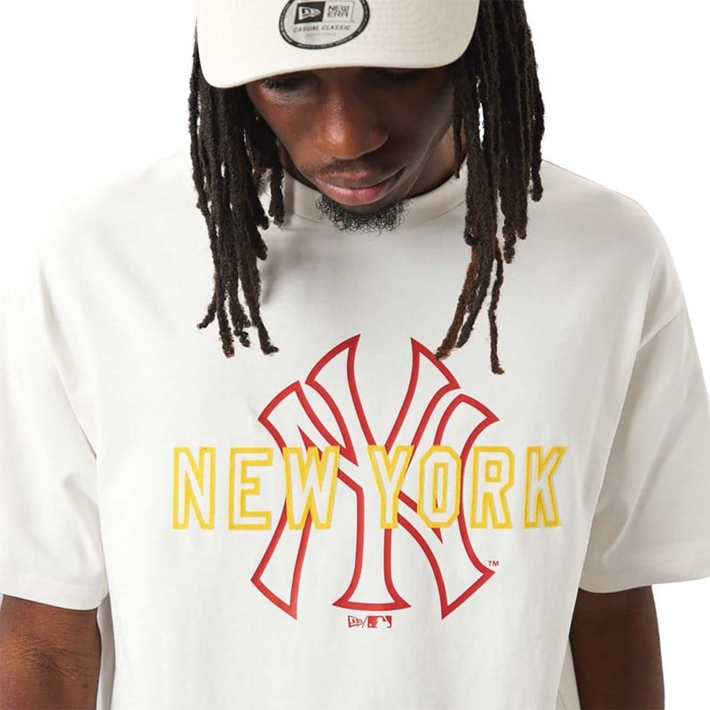 Camiseta New Era New York Yankees Logo Blancos | DA8624573