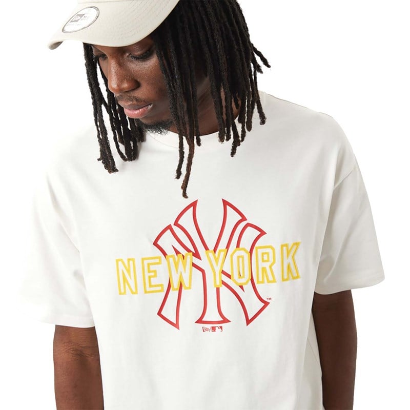 Camiseta New Era New York Yankees Logo Blancos | DA8624573