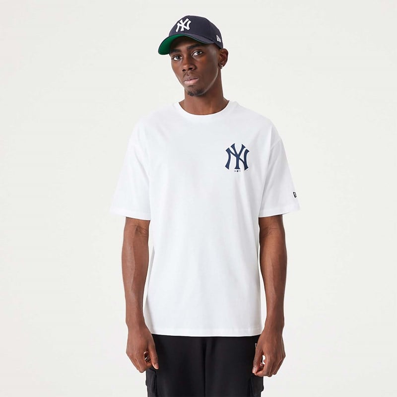 Camiseta New Era New York Yankees MLB Back Print Oversized Blancos | OR0641398