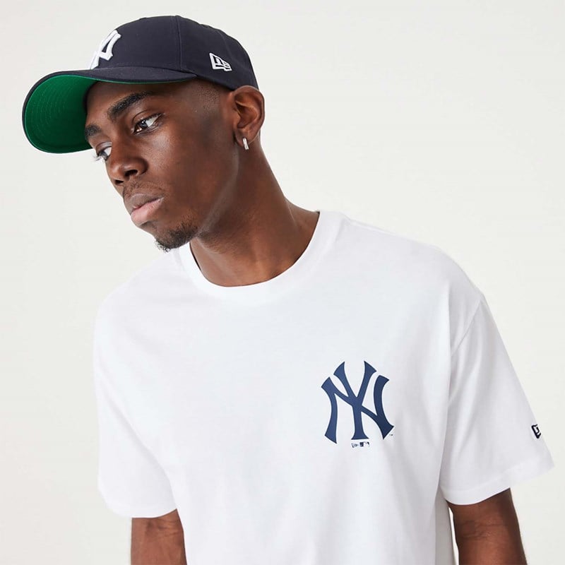 Camiseta New Era New York Yankees MLB Back Print Oversized Blancos | OR0641398