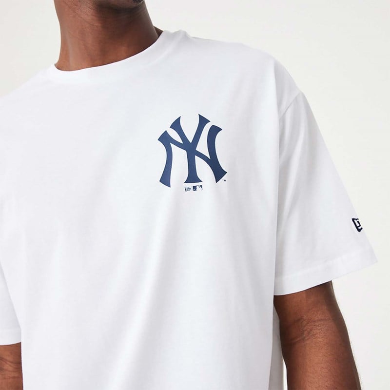 Camiseta New Era New York Yankees MLB Back Print Oversized Blancos | OR0641398