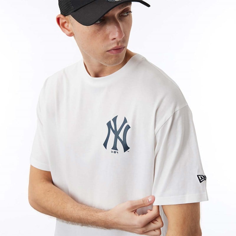 Camiseta New Era New York Yankees MLB City Estampados Oversized Blancos | IO3851470