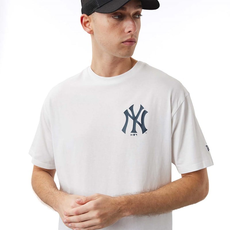 Camiseta New Era New York Yankees MLB City Estampados Oversized Blancos | IO3851470