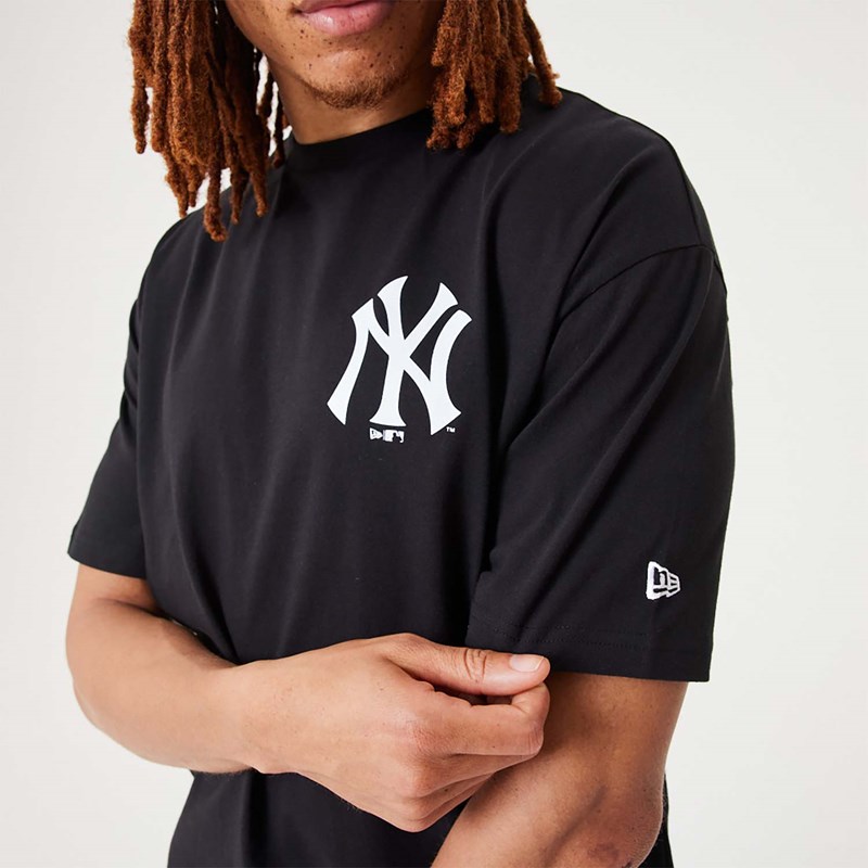 Camiseta New Era New York Yankees MLB Floral Estampados Oversized Negros | XC2013596