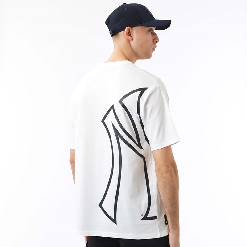 Camiseta New Era New York Yankees MLB Side Logo Blancos | OL3802461