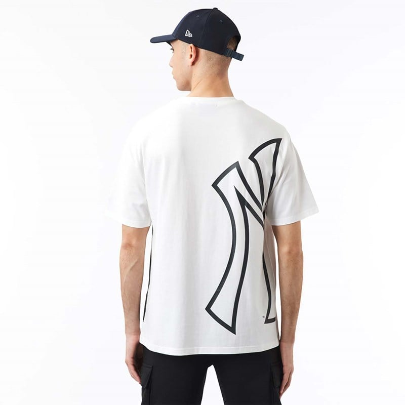 Camiseta New Era New York Yankees MLB Side Logo Blancos | OL3802461