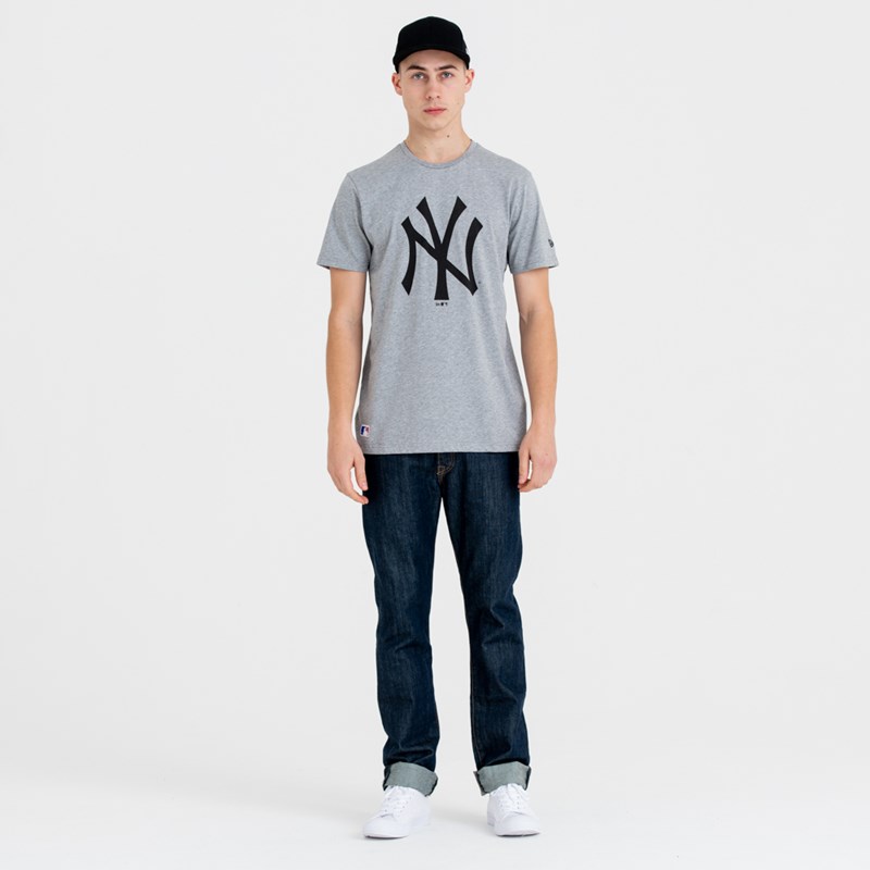 Camiseta New Era New York Yankees MLB Team Logo Grises | GF4820165