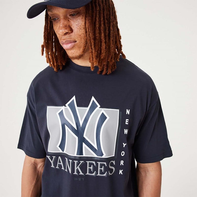 Camiseta New Era New York Yankees MLB Team Wordmark Oversized Azules | QB2785013