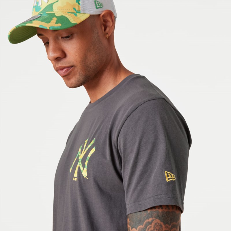 Camiseta New Era New York Yankees MLB Team Logo Grises | TH9437018