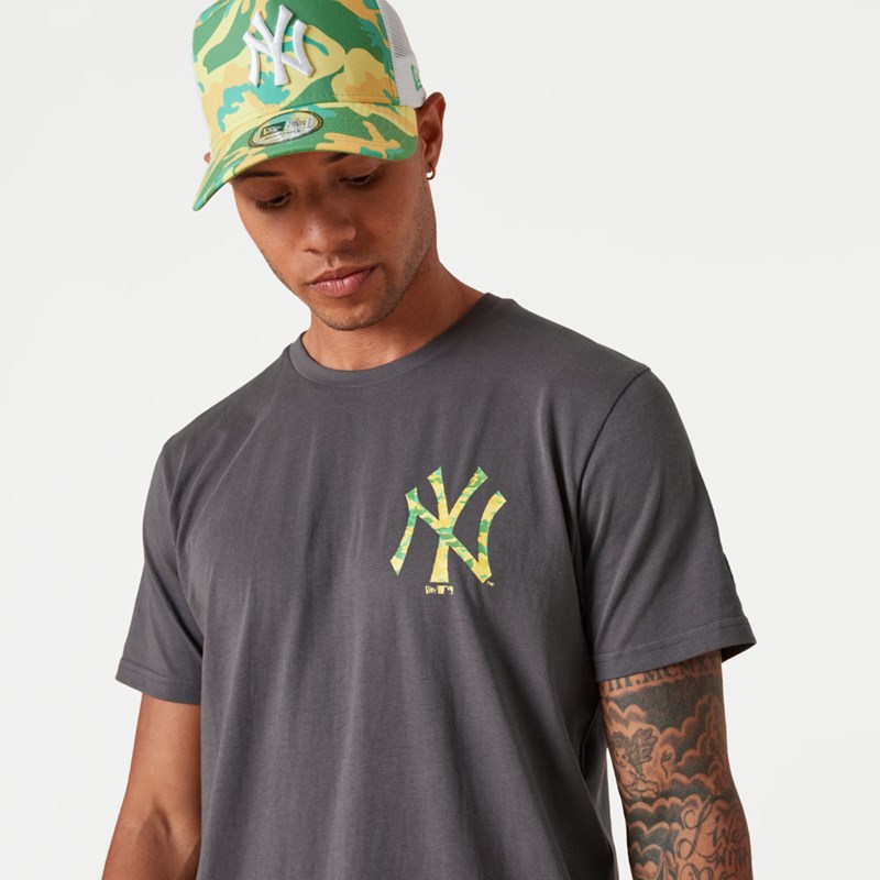 Camiseta New Era New York Yankees MLB Team Logo Grises | TH9437018