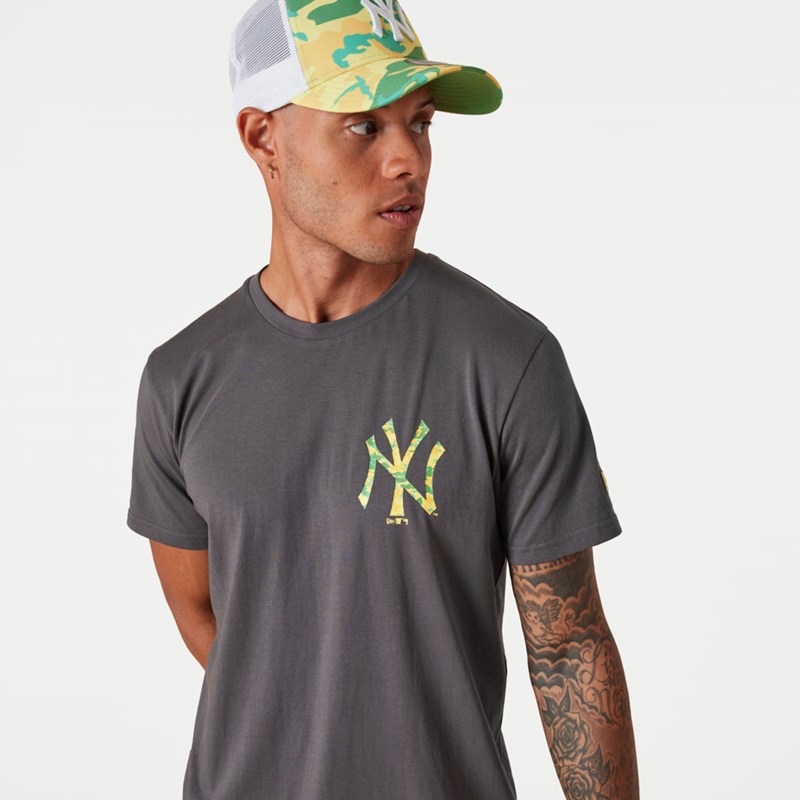 Camiseta New Era New York Yankees MLB Team Logo Grises | TH9437018