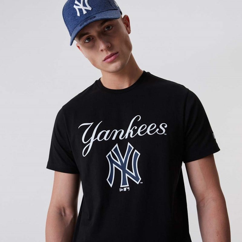 Camiseta New Era New York Yankees Script Negros | HY9652031