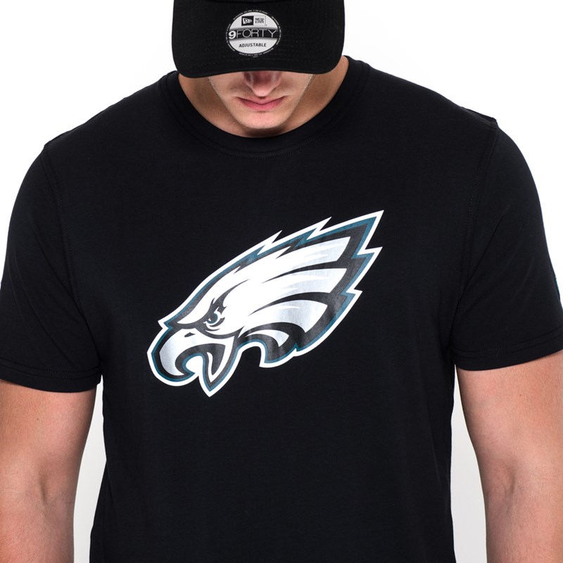 Camiseta New Era Philadelphia Eagles Team Logo Negros | YC8609172