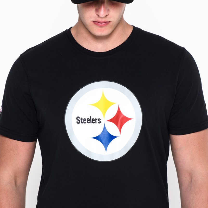 Camiseta New Era Pittsburgh Steelers Team Logo Negros | NG0157386