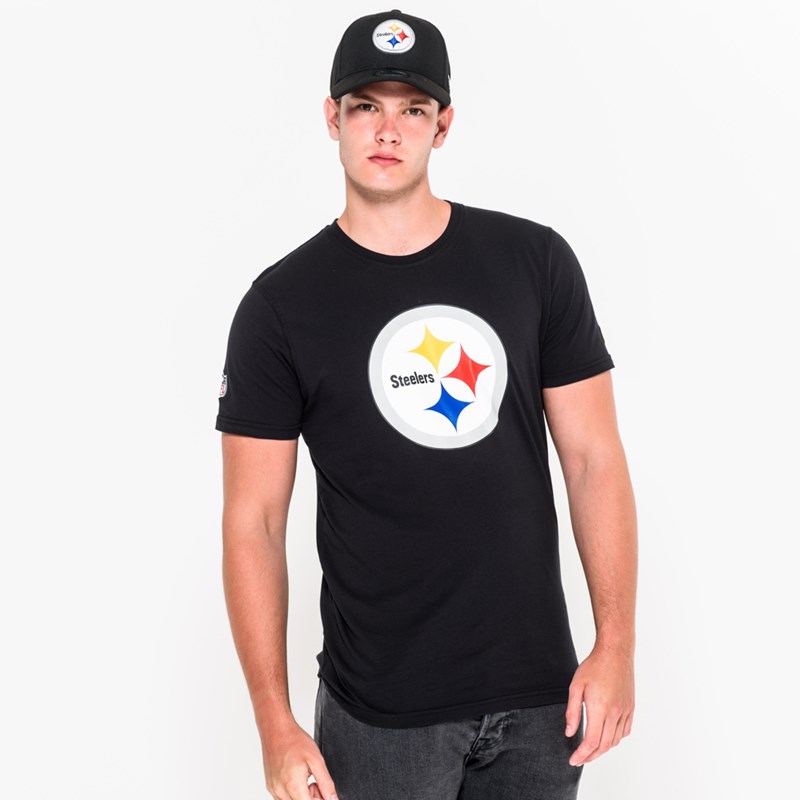 Camiseta New Era Pittsburgh Steelers Team Logo Negros | NG0157386