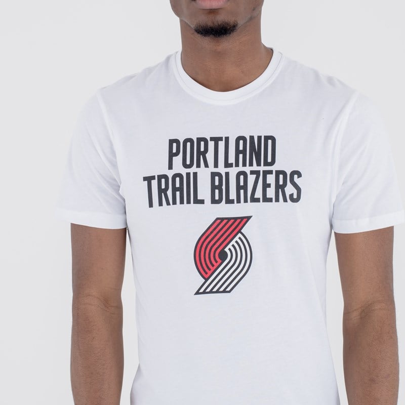 Camiseta New Era Portland Trail Blazers NBA Team Logo Blancos | EY0634719