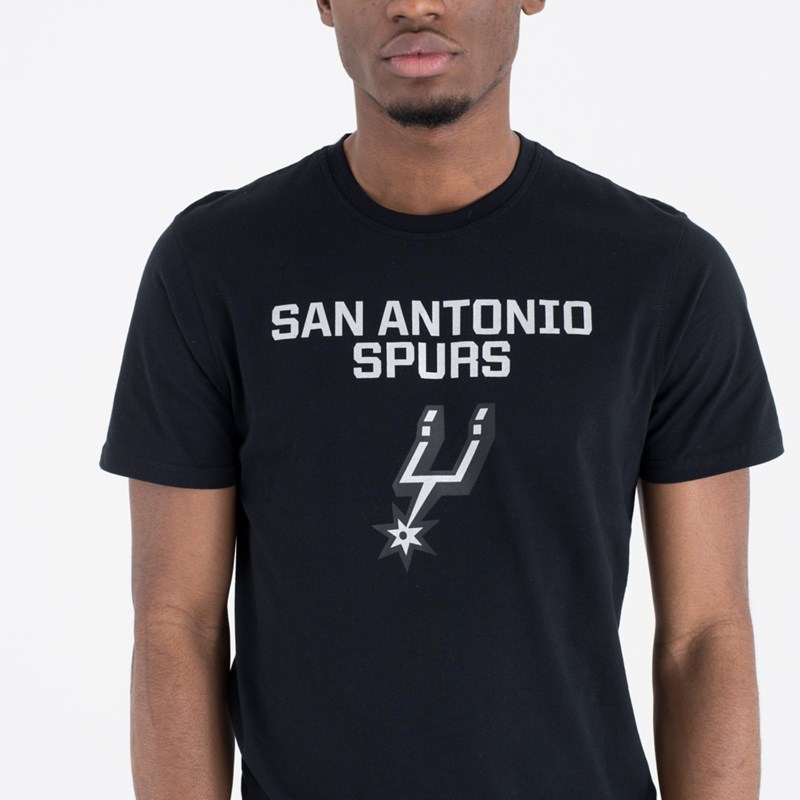 Camiseta New Era San Antonio Spurs Team Logo Negros | VI2456307