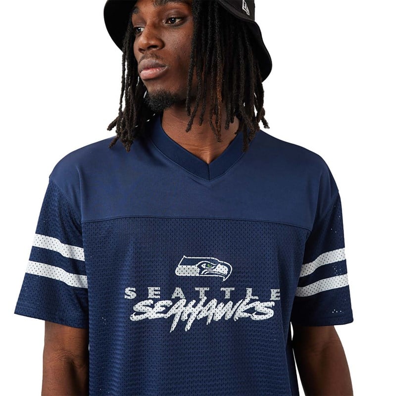 Camiseta New Era Seattle Seahawks NFL Script Jersey Azules | OL1359742