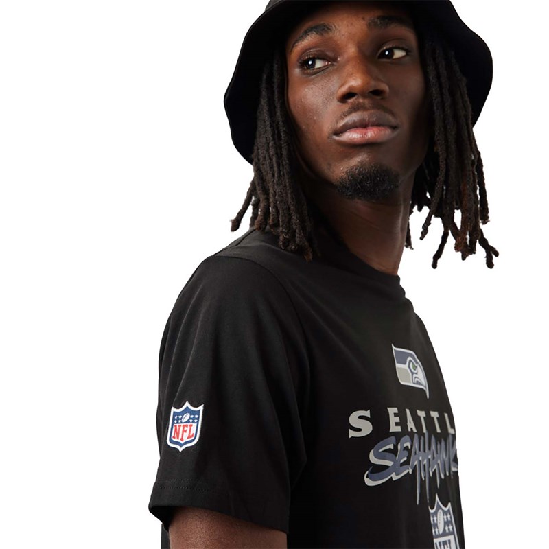 Camiseta New Era Seattle Seahawks NFL Script Negros | WT3874921