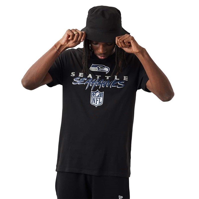 Camiseta New Era Seattle Seahawks NFL Script Negros | WT3874921