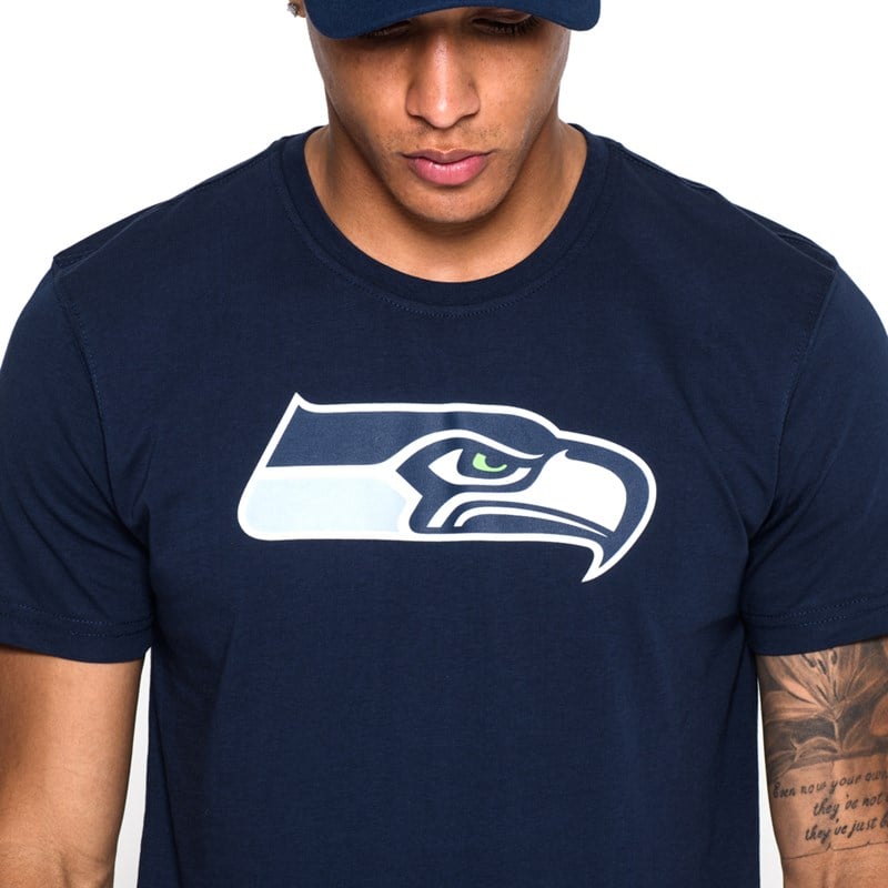 Camiseta New Era Seattle Seahawks Team Logo Azules | IO4639712