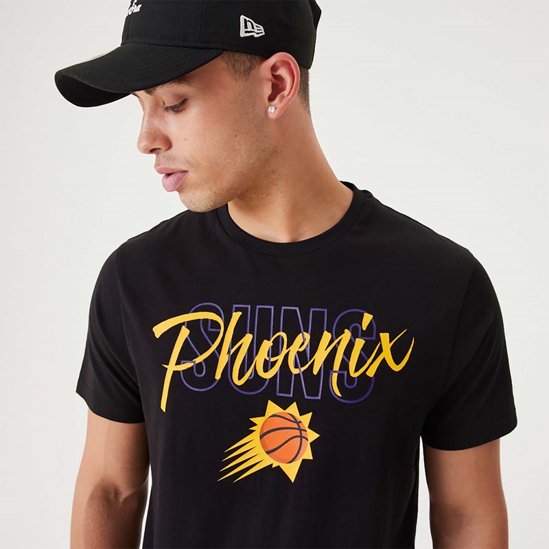 Camiseta New Era Suns NBA Script Negros | KW2039867