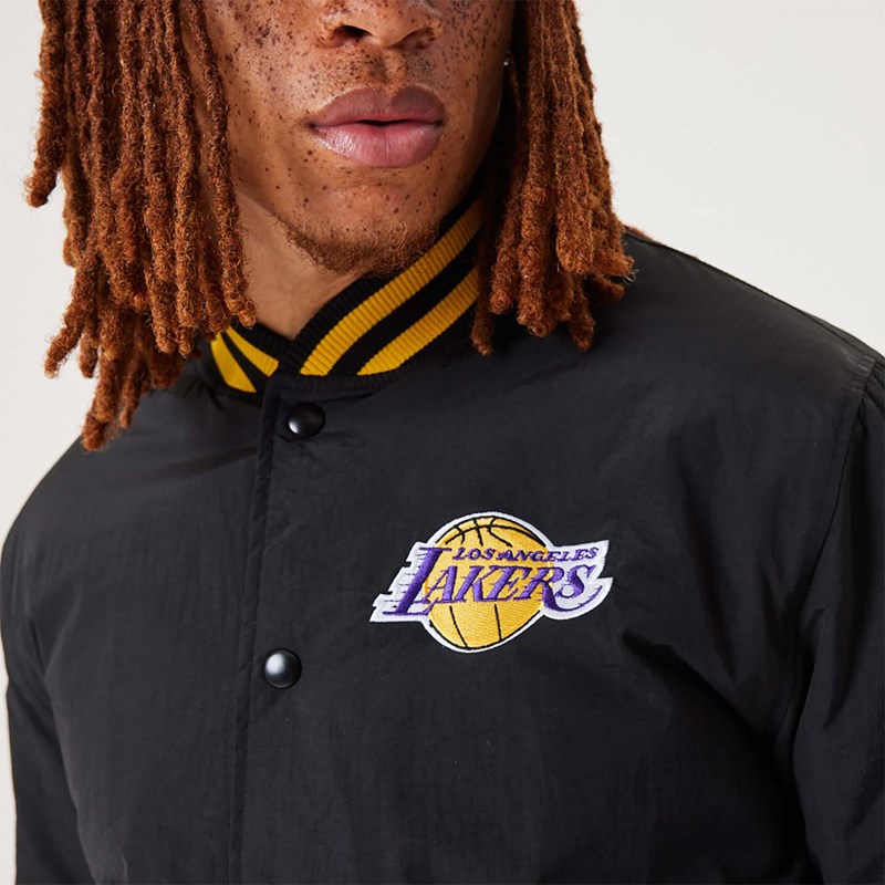 Chaquetas New Era La Lakers NBA Script Bomber Negros | UW8672390