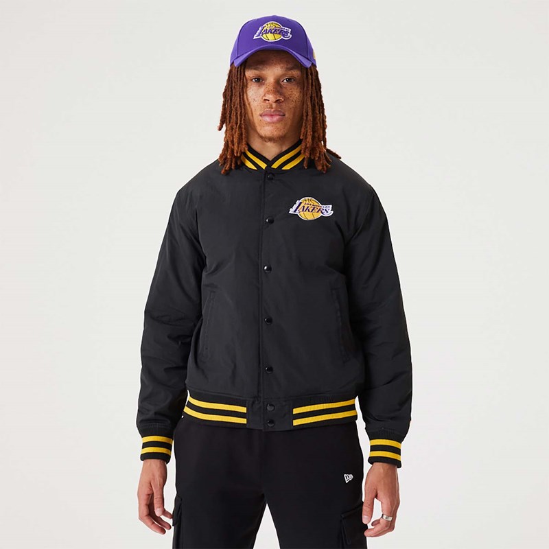 Chaquetas New Era La Lakers NBA Script Bomber Negros | UW8672390