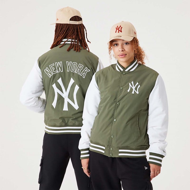 Chaquetas New Era New York Yankees MLB Team Logo Medium Bomber Verdes | BG0963842