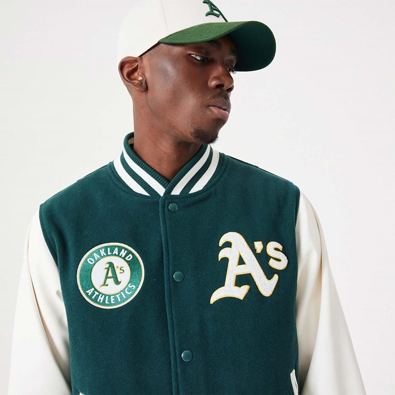 Chaquetas New Era Varsity Oakland Athletics MLB Heritage Varsity Verdes | IJ8695431