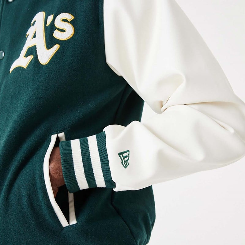 Chaquetas New Era Varsity Oakland Athletics MLB Heritage Varsity Verdes | IJ8695431