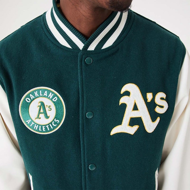 Chaquetas New Era Varsity Oakland Athletics MLB Heritage Varsity Verdes | IJ8695431