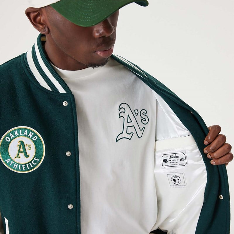 Chaquetas New Era Varsity Oakland Athletics MLB Heritage Varsity Verdes | IJ8695431