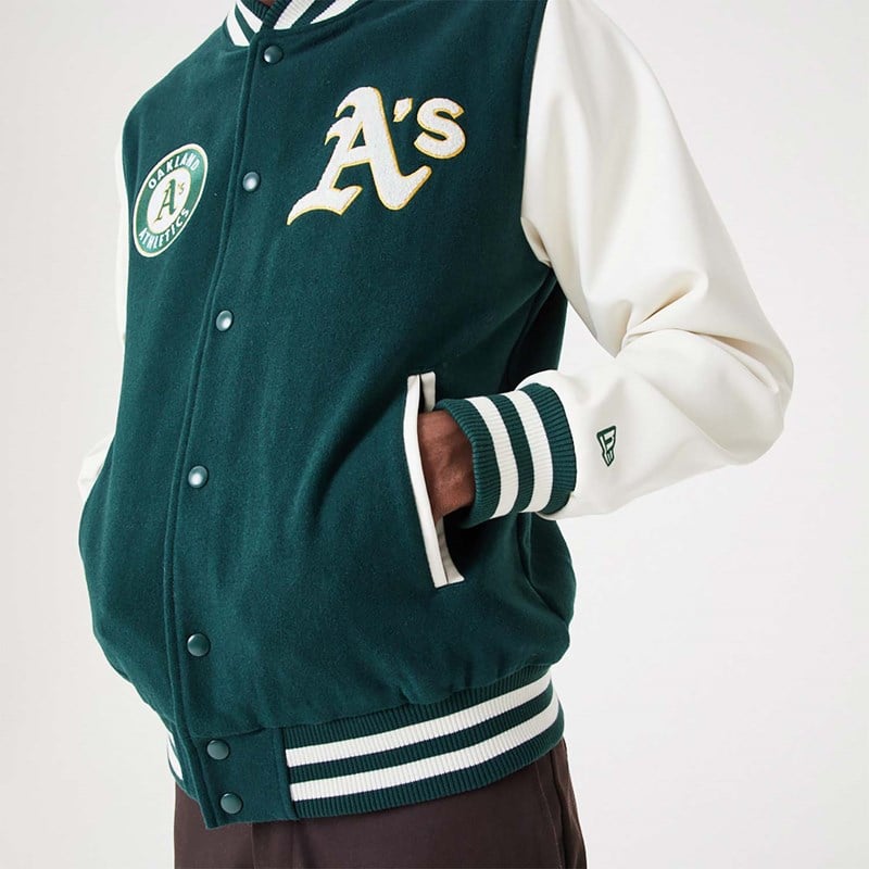 Chaquetas New Era Varsity Oakland Athletics MLB Heritage Varsity Verdes | IJ8695431