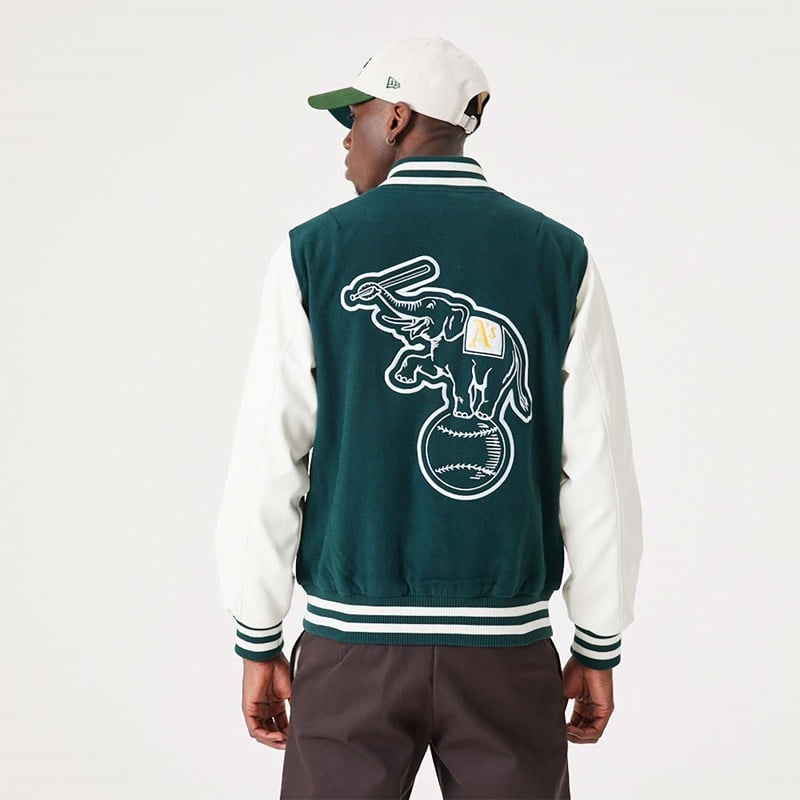 Chaquetas New Era Varsity Oakland Athletics MLB Heritage Varsity Verdes | IJ8695431