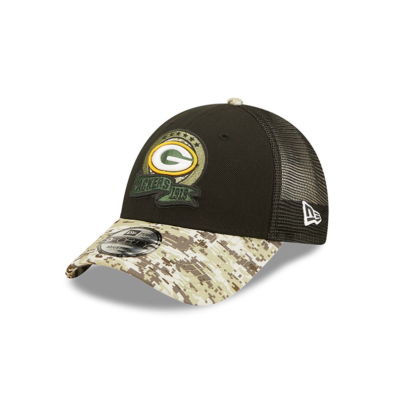 Gorras De Camionero New Era Bay Packers NFL Salute To Service Gorras Negros | MJ5398217