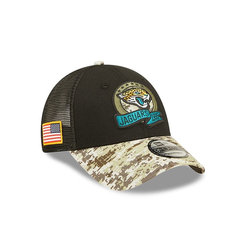 Gorras De Camionero New Era Jacksonville Jaguars NFL Salute To Service Gorras Negros | FN9735012