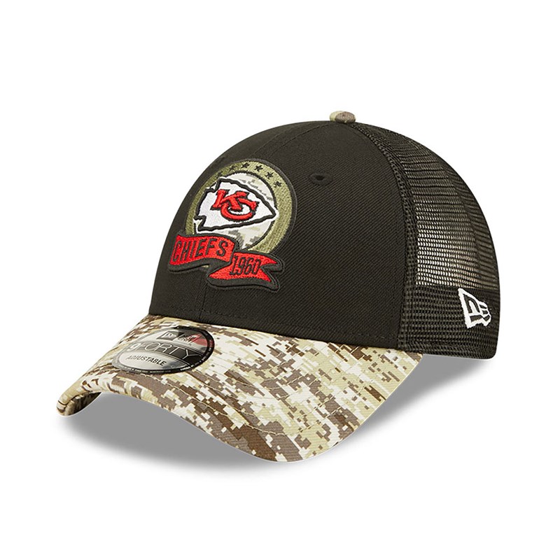 Gorras De Camionero New Era Kansas City Chiefs NFL Salute To Service Gorras Negros | IE4659201