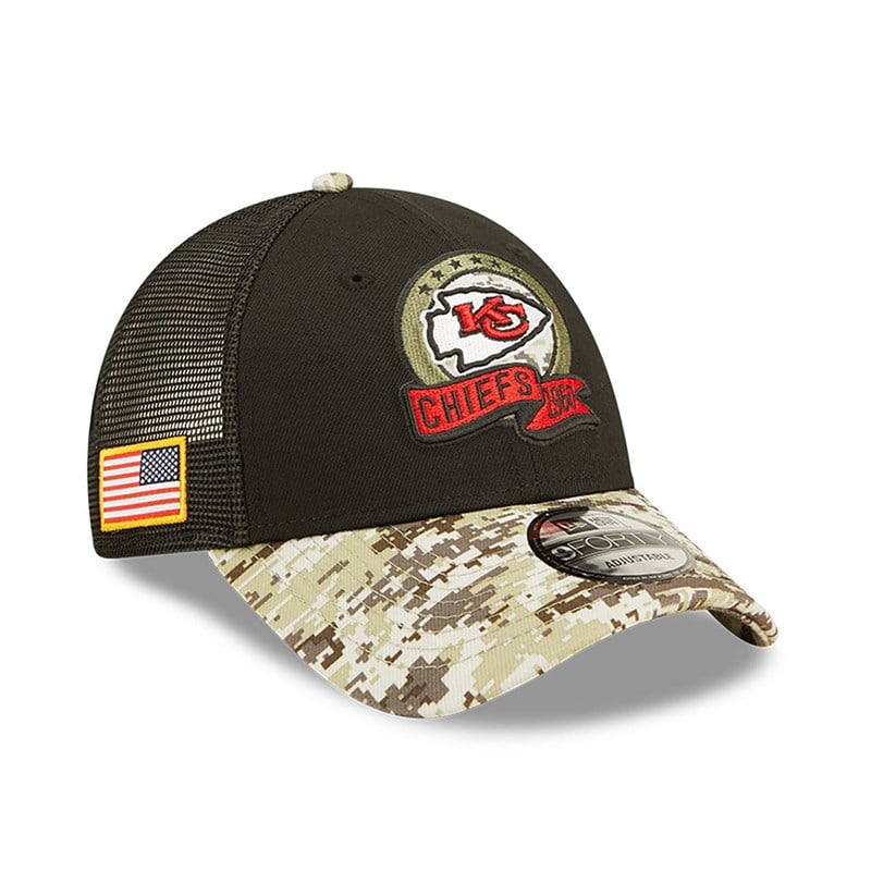 Gorras De Camionero New Era Kansas City Chiefs NFL Salute To Service Gorras Negros | IE4659201